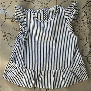 Crewcuts Blue and White Striped Blouse